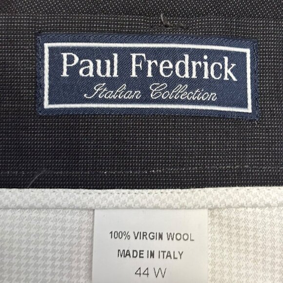 PAUL FREDRICK 100% Virgin Wool Dress Pants NWOT Made in Italy Pleated Mens Sz 44 - Picture 5 of 6